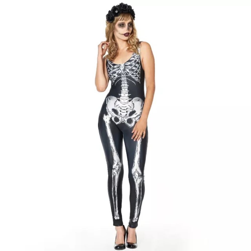 Spirit Halloween Skeleton Catsuit